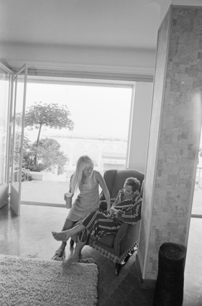 Charles Aznavour in holidays at La Napoule