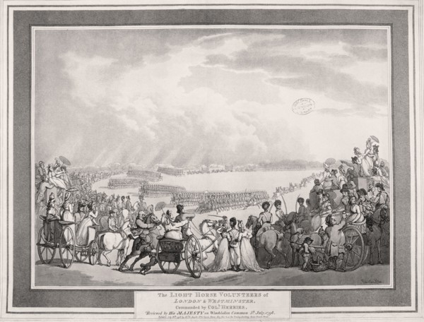The Light Horse Volunteers of London & Westminster, 1798. Artist: Thomas Rowlandson