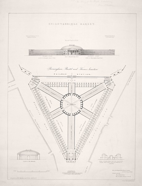 Design for Knightsbridge Market, London, c1840. Artist: JR Jobbins