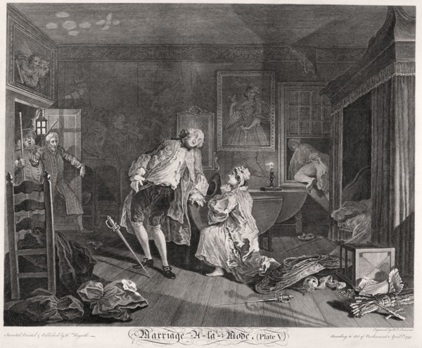 'Marriage a la mode, Plate V', 1745. Artist: Simon François Ravenet