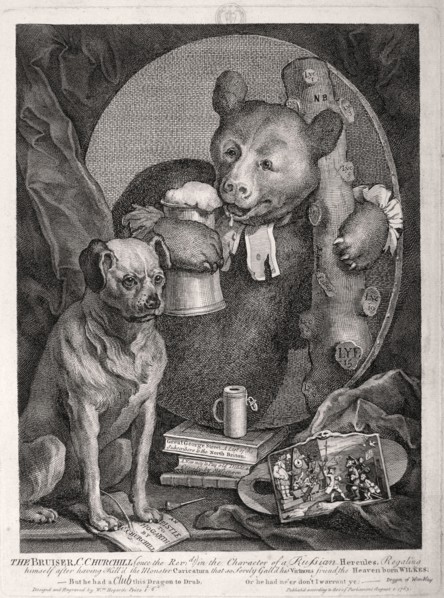 'The Bruiser, C. Churchill ... in the character of a Russian Hercules ...', 1763. Artist: William Hogarth
