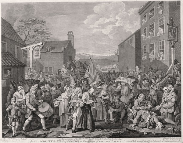'The March to Finchley', 1745. Artist: Luke Sullivan
