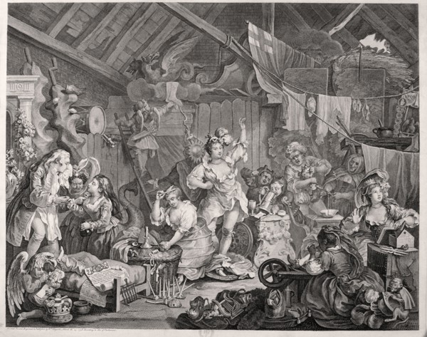 'Strolling actresses dressing in a barn', 1738. Artist: William Hogarth