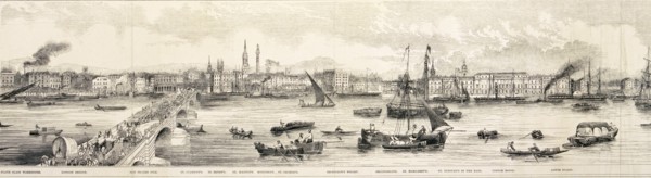 London from the River Thames, 1844 Artist: Frank Vizetelly