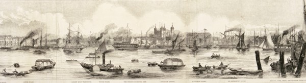 London from the River Thames, 1844 Artist: Frank Vizetelly