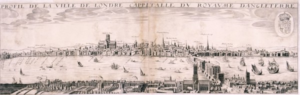 View of London from the south, 1643. Artist: Hugue Picart