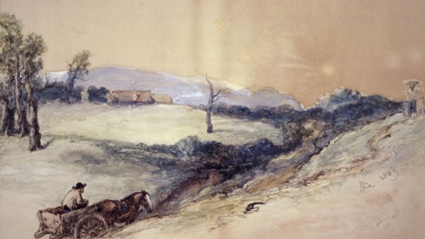 Landscape with Horse and Cart', 1883. Artist: Sir John Gilbert