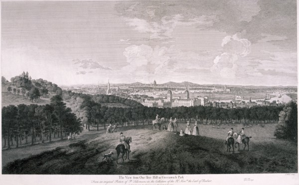 View from Greenwich Park, London, c1774. Artist: I Wood