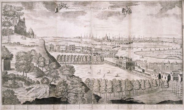 View from Greenwich Park, London, 1723. Artist: Sutton Nicholls
