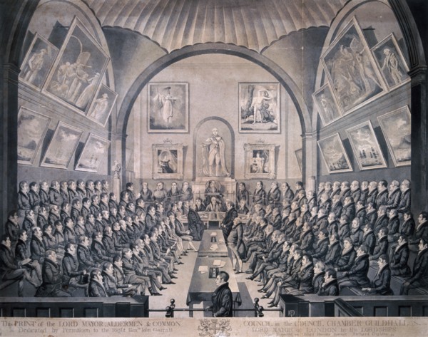 Guildhall, London, 1825. Artist: Richard Dighton