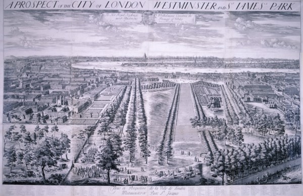 Panoramic view of London, 1720. Artist: Johannes Kip