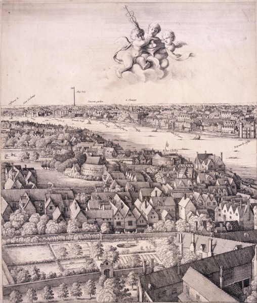 Panoramic view of London, c1670. Artist: Wenceslaus Hollar