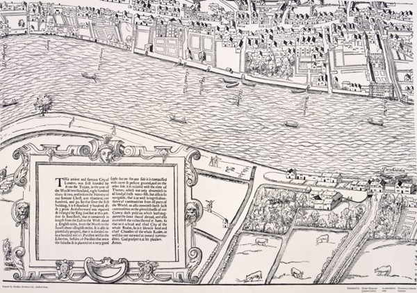 'Agas' Map of London, c1561. Artist: Unknown