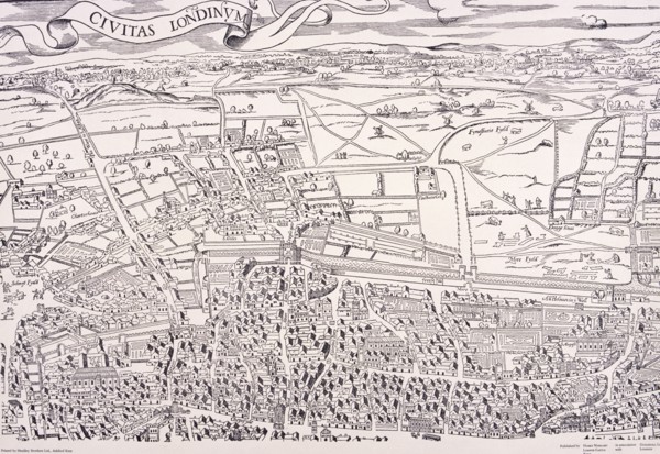 'Agas' Map of London, c1561. Artist: Unknown
