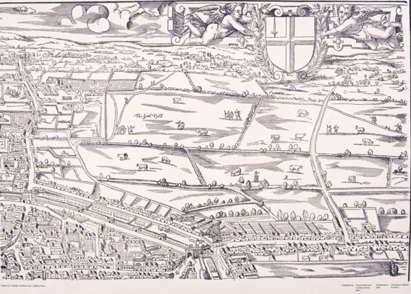 'Agas' Map of London, c1561. Artist: Unknown