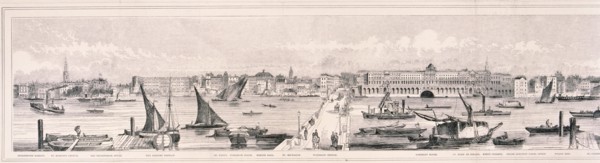 Panoramic view of London, 1844. Artist: Henry Vizetelly