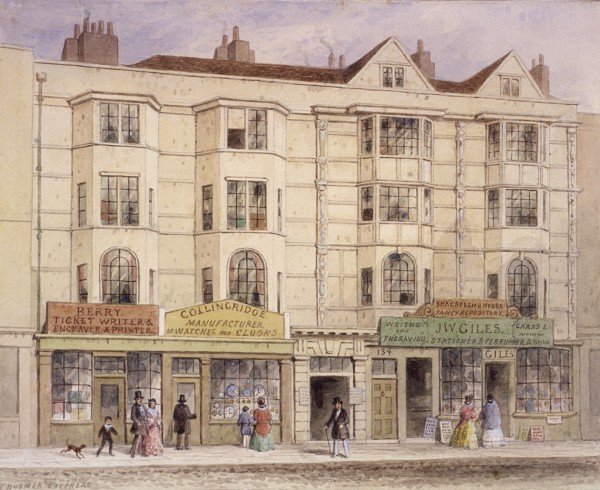 Aldersgate Street, London, (1851?) Artist: Thomas Hosmer Shepherd