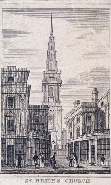 St Bride, London, c1830. Artist: Anon
