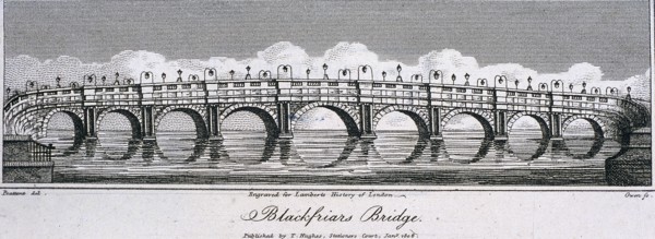 Blackfriars Bridge, London, 1806. Artist: Samuel Owen
