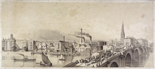 Blackfriars Bridge, London, 1835. Artist: Anon