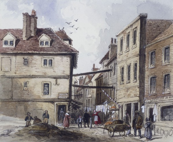 Chick Lane, London, c1840. Artist: J Maund