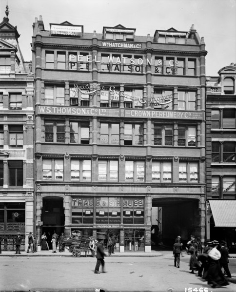 Wood Street Buildings, Fore Street, London, 1899