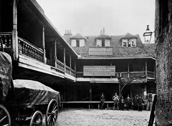 The Old Tabard Inn, Southwark, London, before 1873