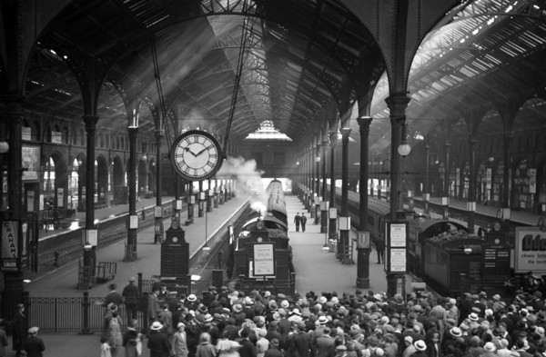 The main engine shed at Liverpool Street Station, London