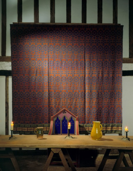 Table and Tapestry from the Medieval Merchant's House, French Street, Southampton, Hampshire, 1988