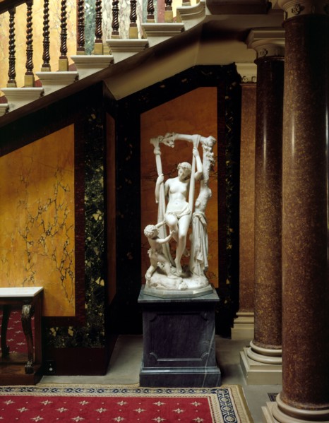 The statue of the Swinging Girl at Brodsworth Hall, South Yorkshire, 1999