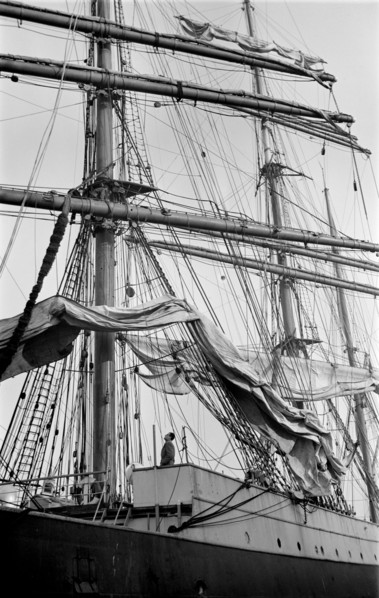 Detail of the rigging of the 'Pamir', c1945-c1965