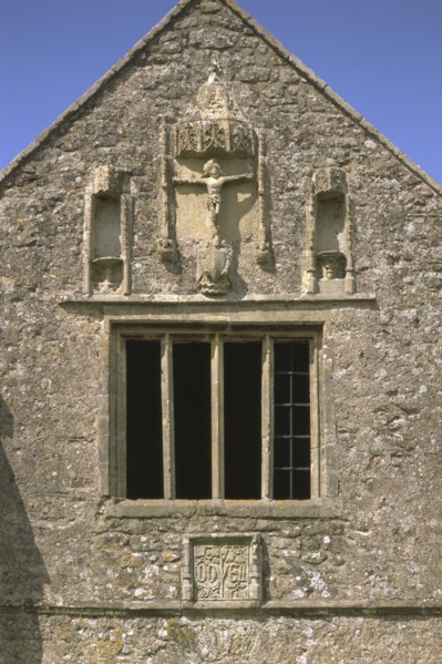 Crucifixion on the gatehouse, Cleeve Abbey, Somerset, 1999