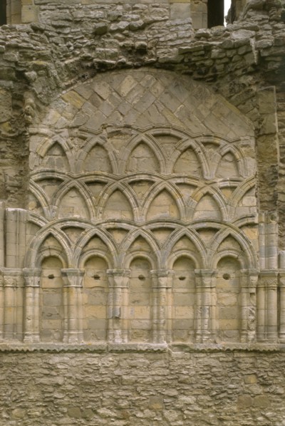 Architectural detail at Wenlock Priory, Much Wenlock, Shropshire, 1998