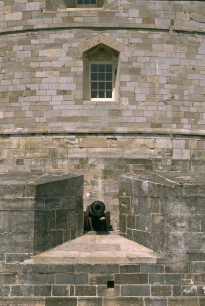 Gun embrasure at Calshot Castle, Hampshire, 1995