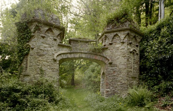 Gate piers on the Glenthorne Estate, Countisbury, Devon, 1999