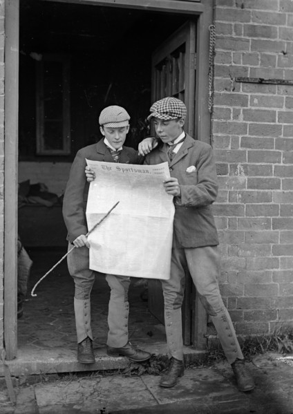 Two young horsemen, Farnborough, Warwickshire, 1902