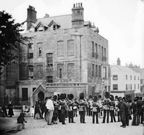 Band of the Grenadier Guards playing in Windsor, c1870-c1900