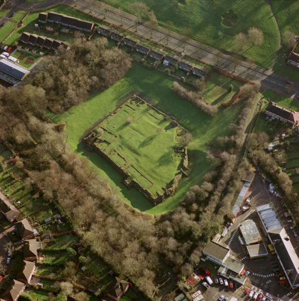 The remains of Weoley Castle, West Midlands, 2000