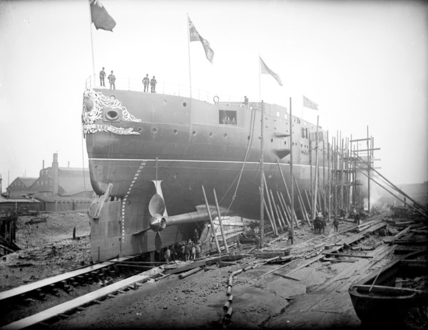 HMS Sans Pareil, under construction, Poplar, Tower Hamlets, London, c1860-c1922