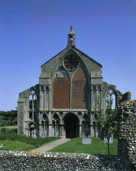 West front of Binham Priory, Norfolk, 1985