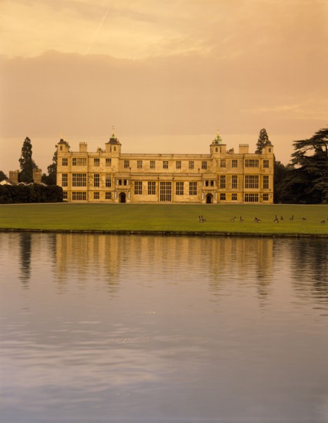 View of the house from the lake, Audley End House, Essex, 1996