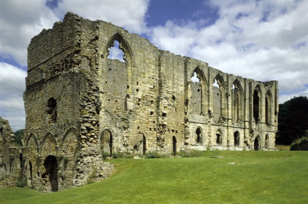 Dining hall from the south, Easby Abbey, North Yorkshire, 2000