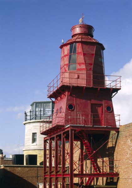 The 1865 and 1911 lighthouses, Hurst Castle, Hampshire, 1994