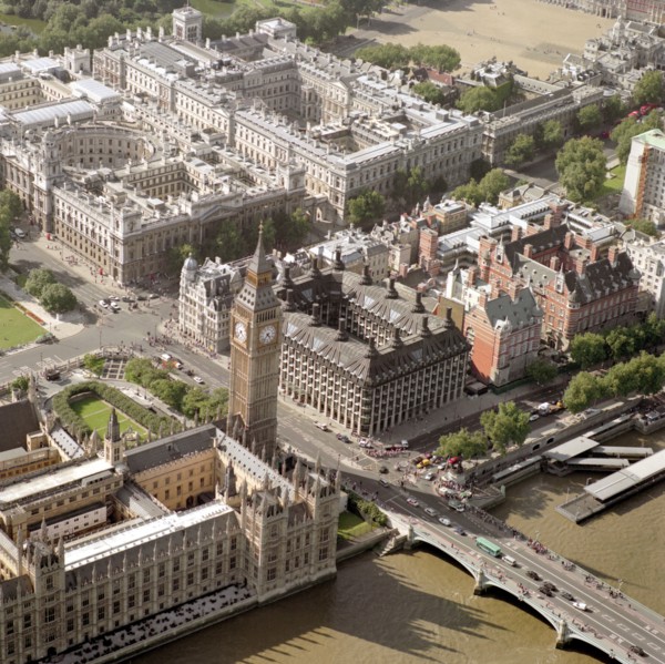 Whitehall and the Houses of Parliament, Westminster, London, 2002. Creator: EH/RCHME staff photographer.