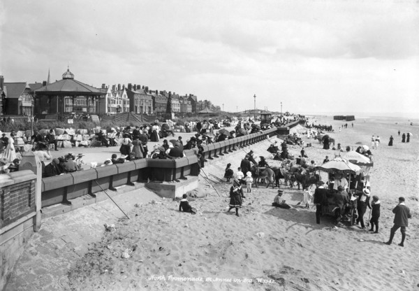 The beach at St Anne's-on-Sea, Lancashire, 1890-1910
