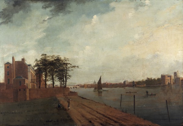 'Lambeth Palace from Millbank', (1808?). Artist: Daniel Turner