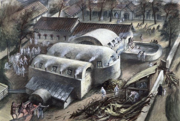 Roman baths at Cheapside, London, late 1st-2nd century. Artist: Unknown
