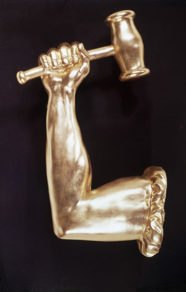 Goldbeaters' shop sign, 18th century. Artist: Unknown