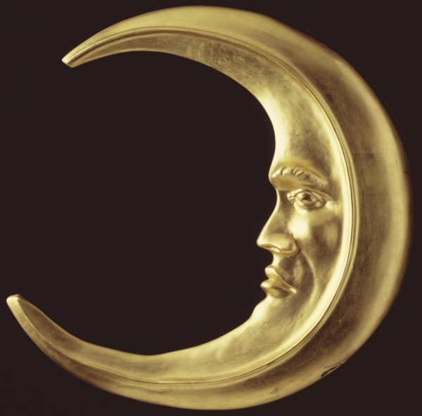 A gilded crescent moon, mid 18th century. Artist: Unknown