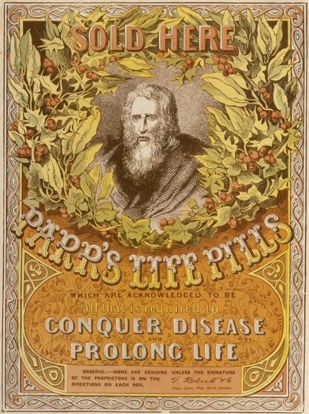 Poster advertising Parr's Life Pills, 19th century. Artist: Unknown